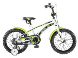 Велосипед STELS Arrow 16″ 9.5″ Белый/зелёный V020