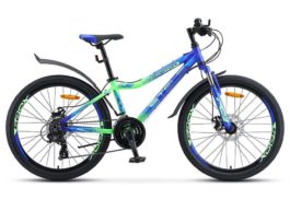 Велосипед STELS Navigator-450 MD 24″ 13″ Синий/неоновый зелёный V030