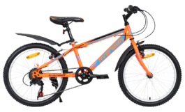 Велосипед 20″ AVENGER C200,11″ оранжевый/синий неон
