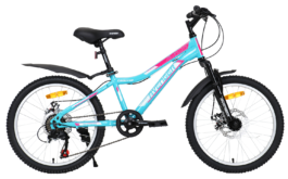 Велосипед 20″ AVENGER C201DW,  11″ зеленый/розовый